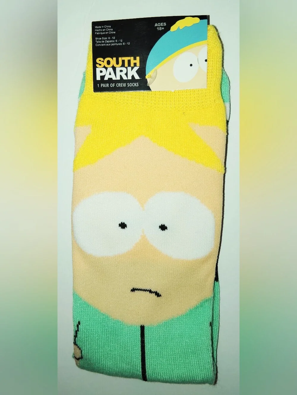6 Unisex Southpark Crew Socks Cartman Stan Kyle Towelie Butters NWT
